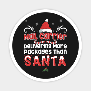 Mail Carrier Delivery - Funny Christmas Santa lover X-mas print Magnet